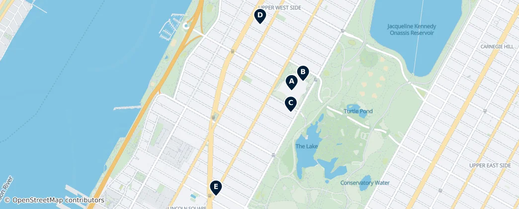 Map of Upper West Side