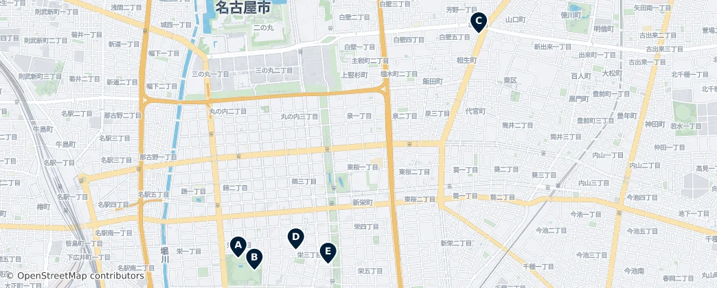 Map of Naka Ward