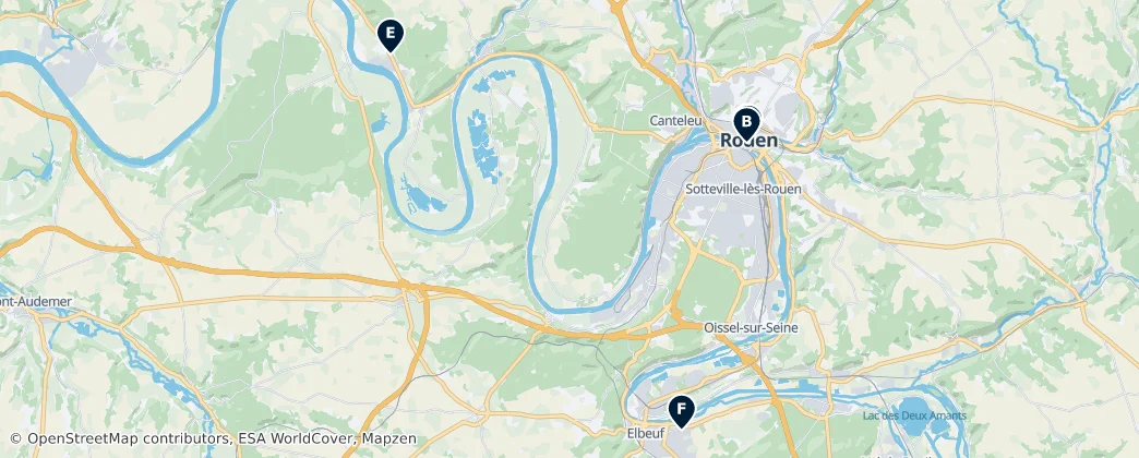 Map of Arrondissement Rouen