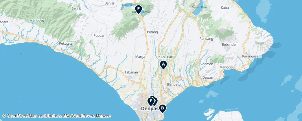 Map of Bali