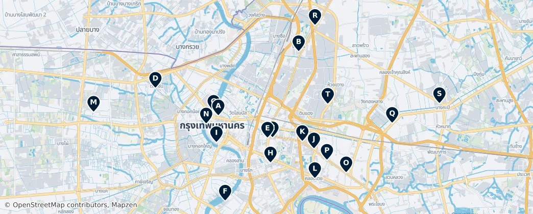 Map of Bangkok