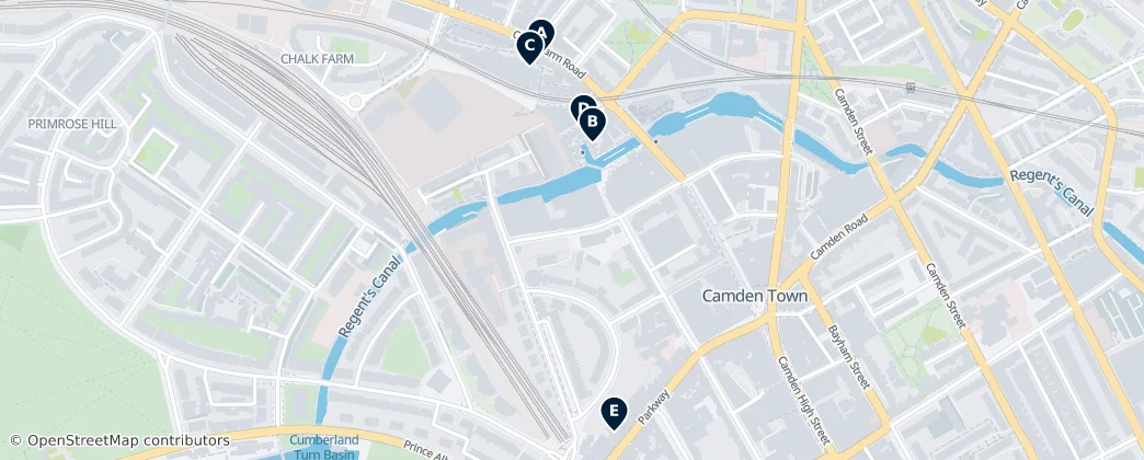 Map of Camden Town