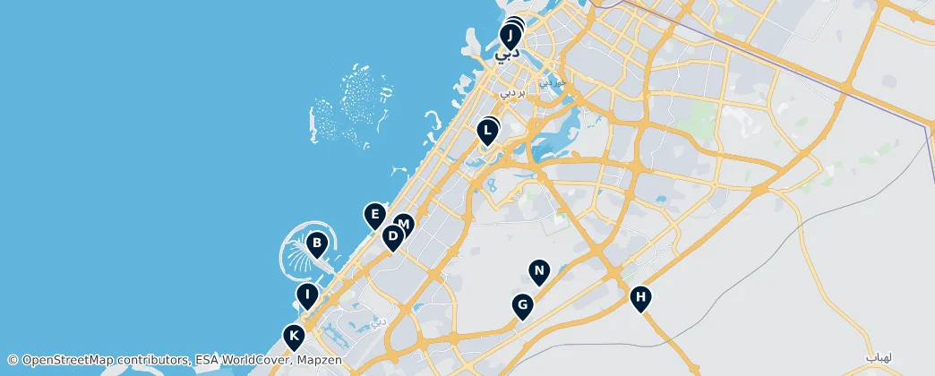 Map of Dubai
