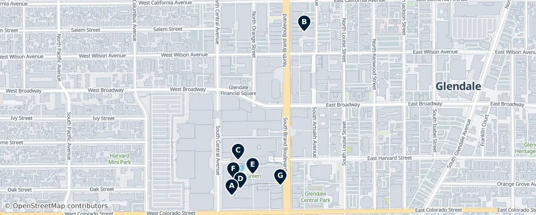 Map of Glendale