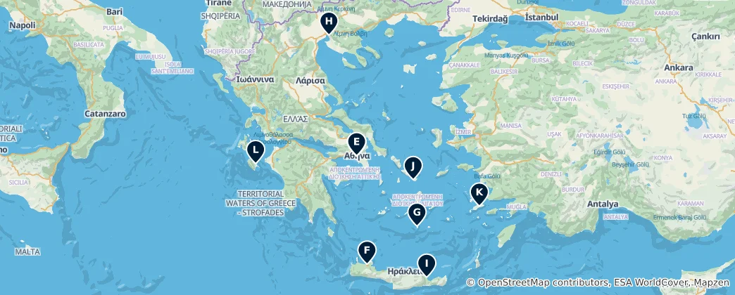 Map of Griechenland