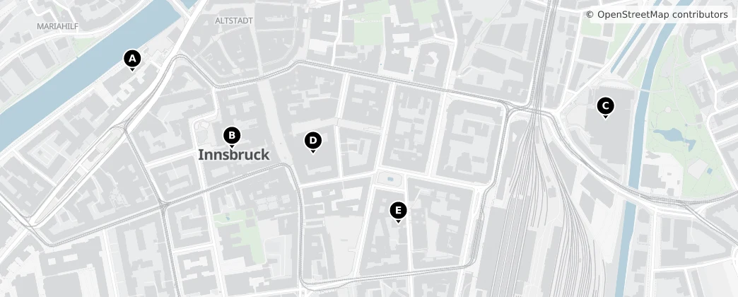 Map of Innsbruck-Stadt