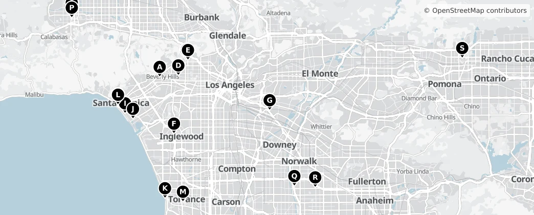 Map of Los Angeles County