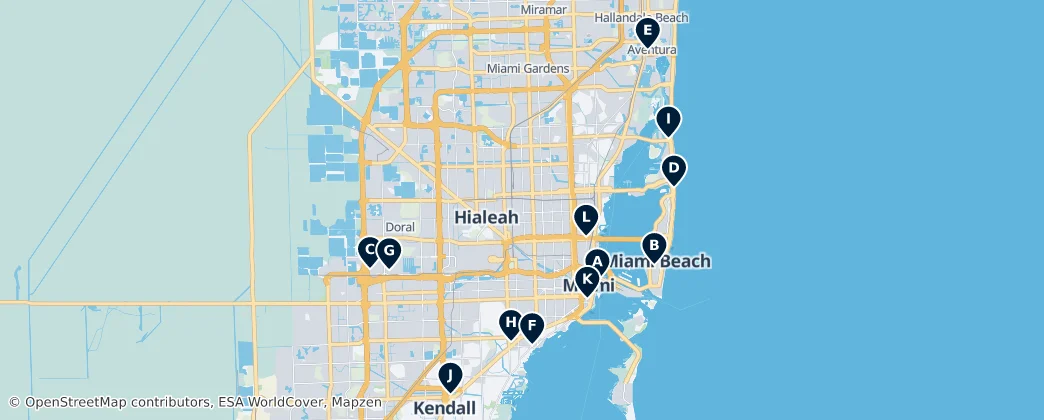 Map of Miami-Dade County