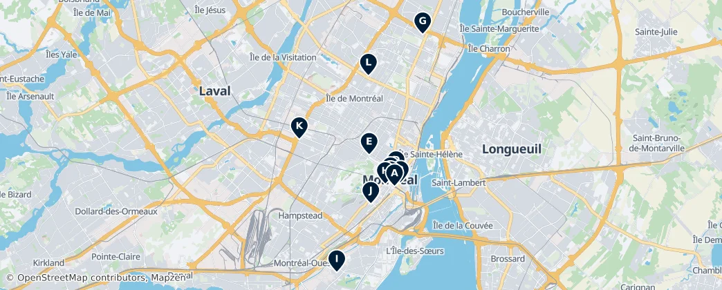 Map of Agglomeration Montreal