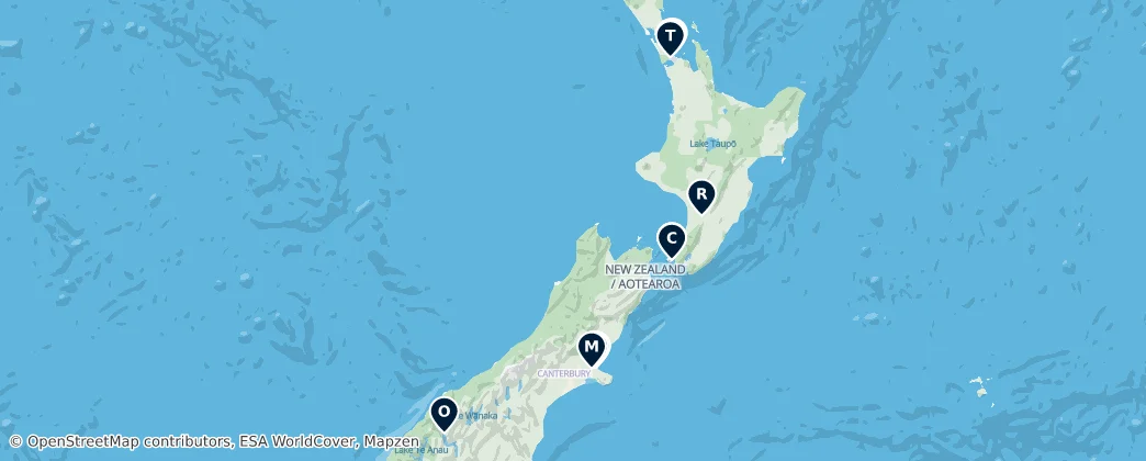 Map of Neuseeland