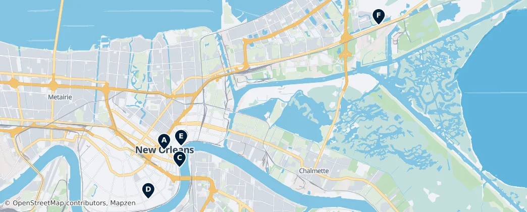 Map of New Orleans