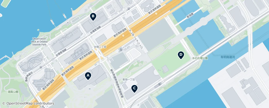 Map of Odaiba