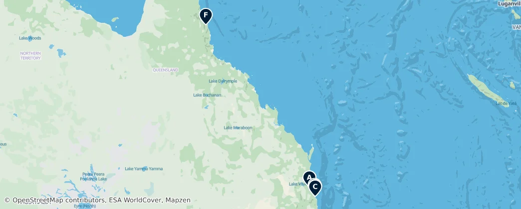 Map of Queensland