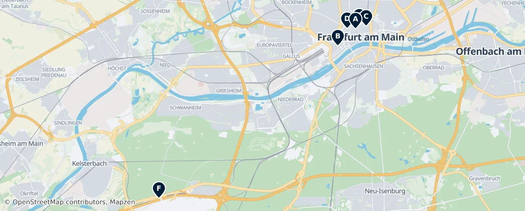 Map of Regierungsbezirk Darmstadt