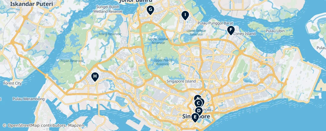 Map of Singapur