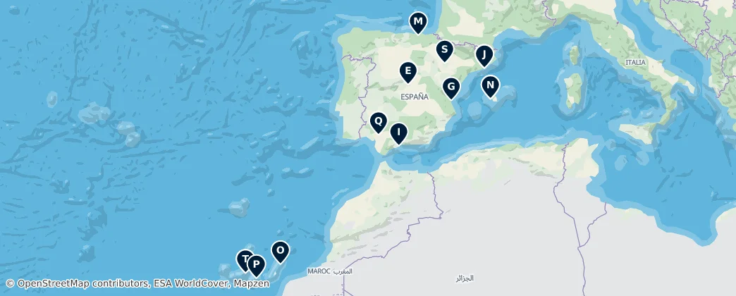 Map of Spanien