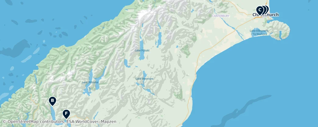Map of Südinsel