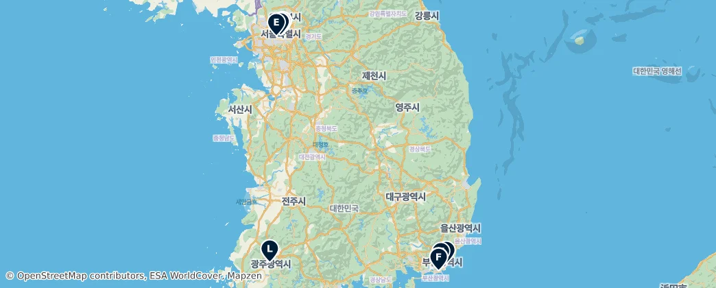 Map of Südkorea