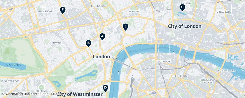 Map of City of London