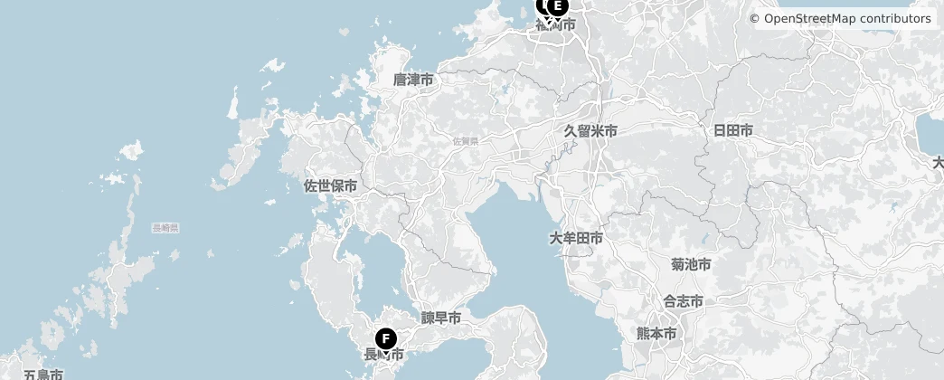 Map of Kyūshū