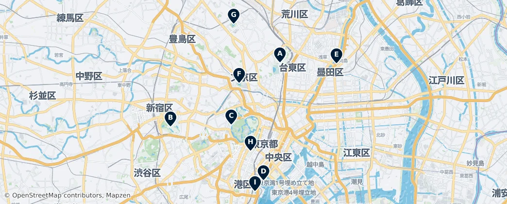 Map of Tokio