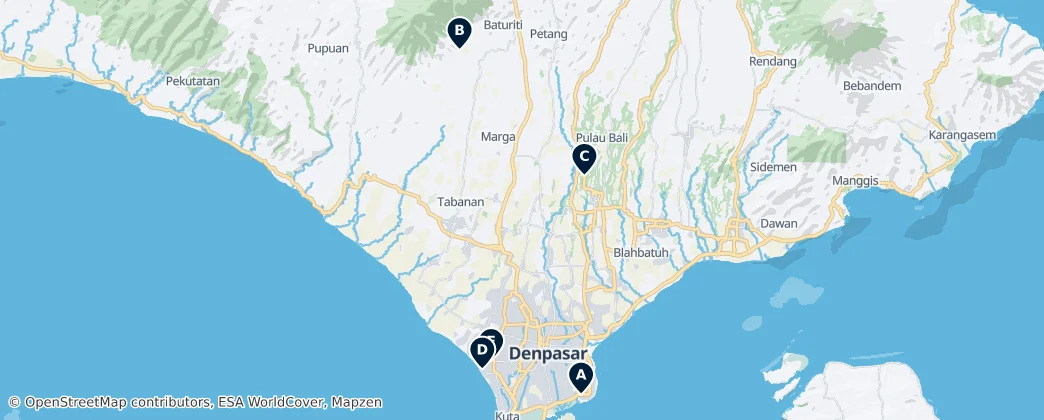Map of Bali