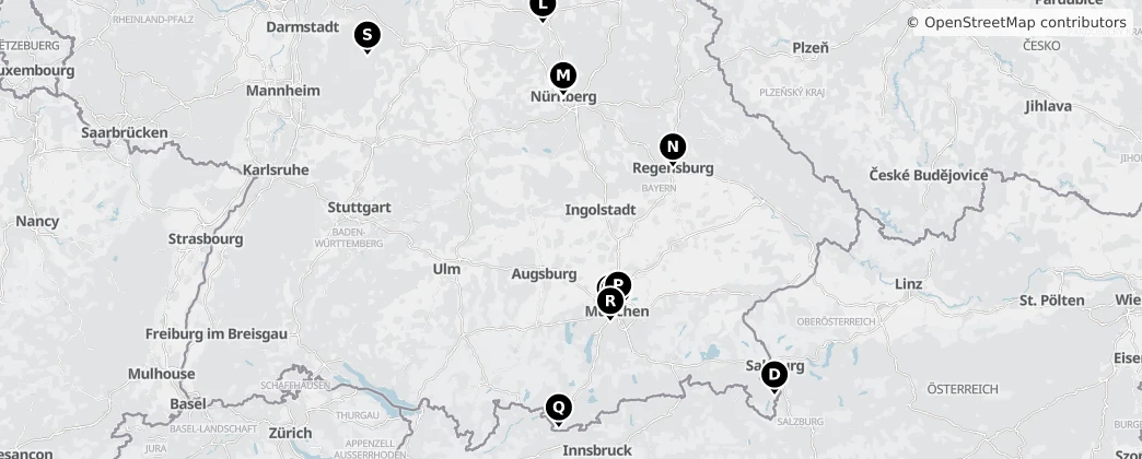 Map of Bayern