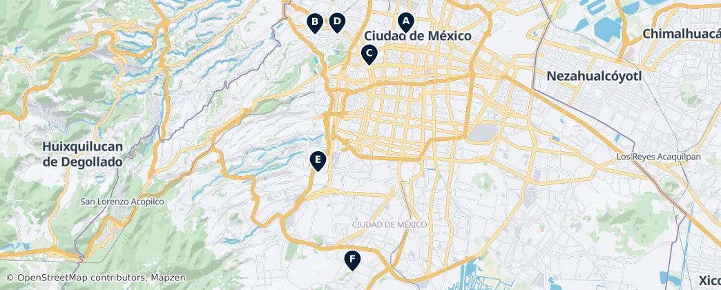 Map of Mexiko-Stadt