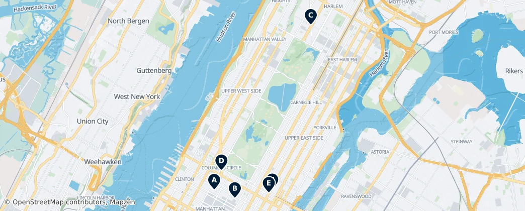 Map of North Bergen