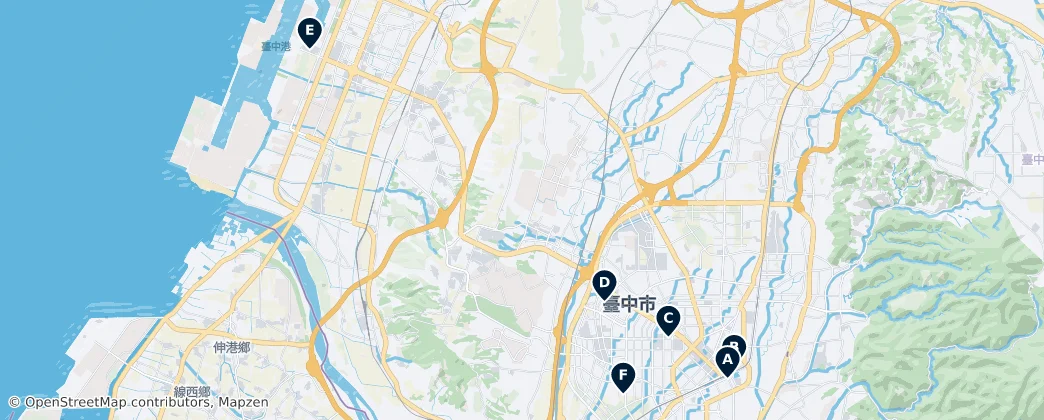 Map of Taichung