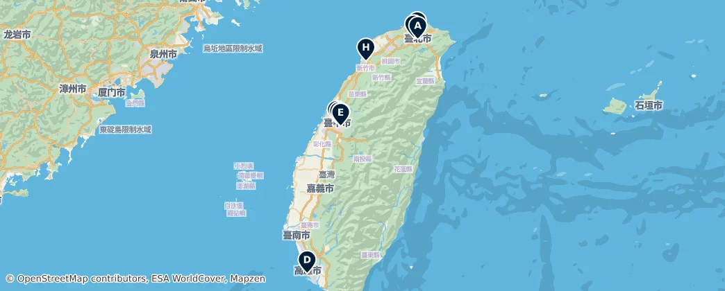 Map of Taiwan