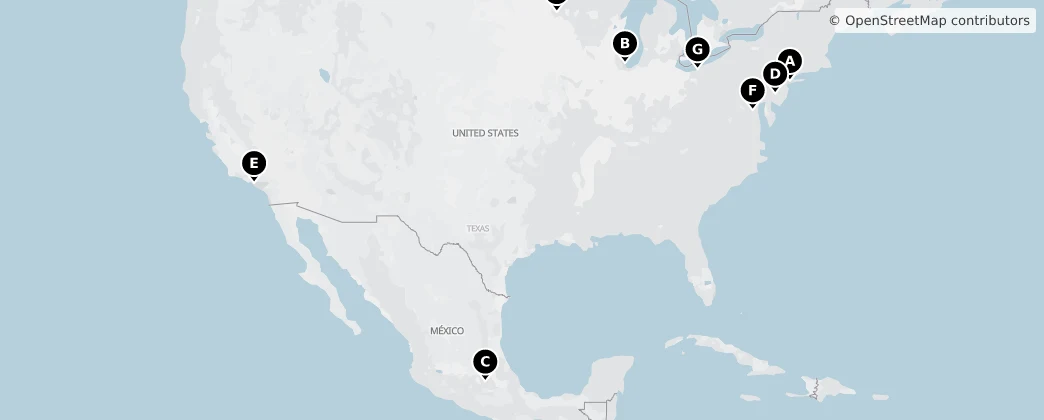 Map of Nordamerika