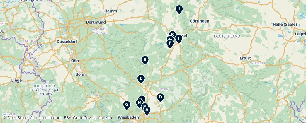 Map of Hessen