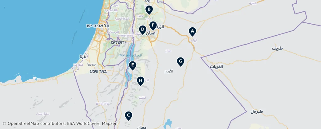 Map of Jordanien