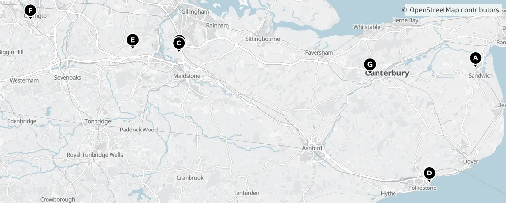 Map of Kent