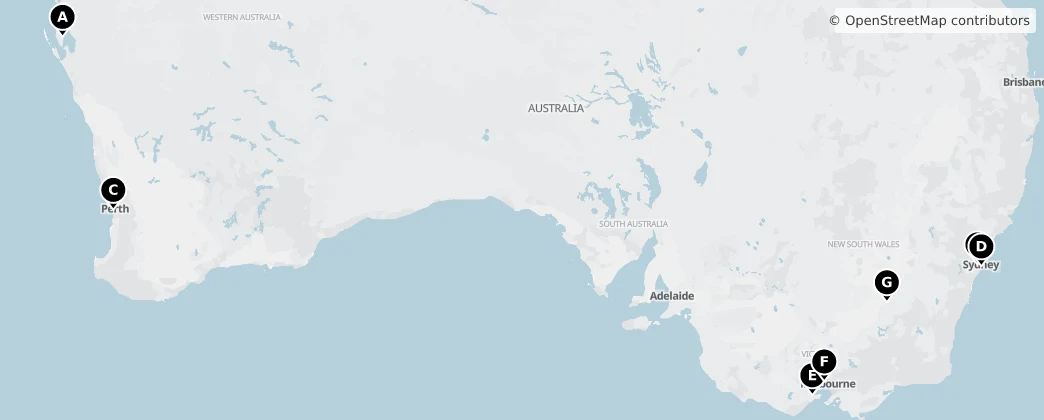 Map of Australien