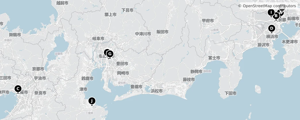 Map of Honshū