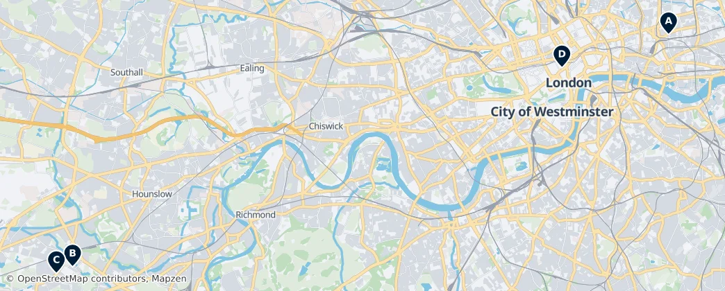Map of Middlesex