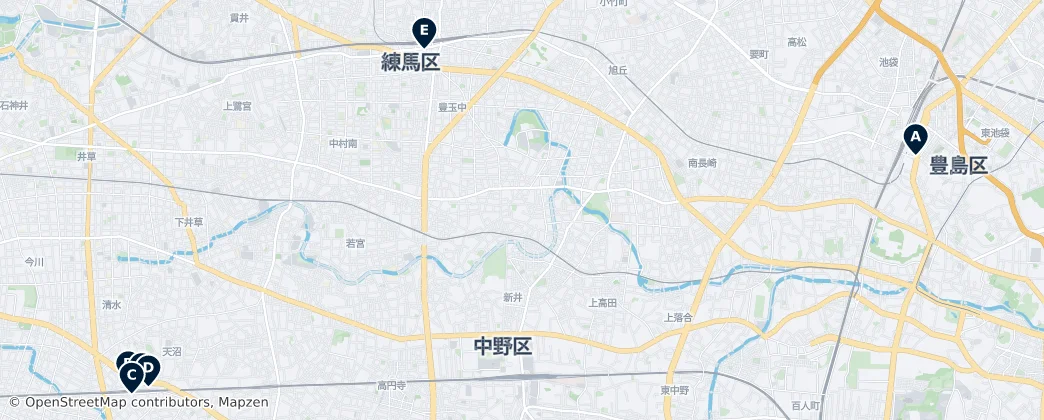 Map of Nakano