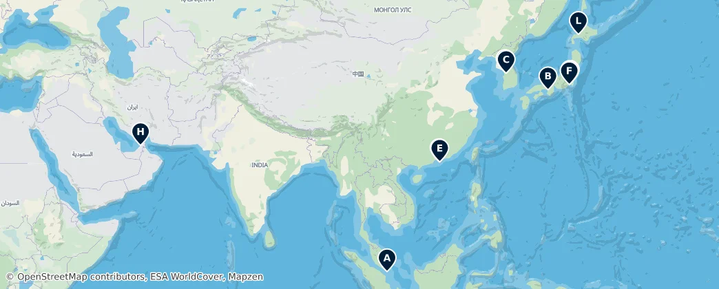 Map of Asien