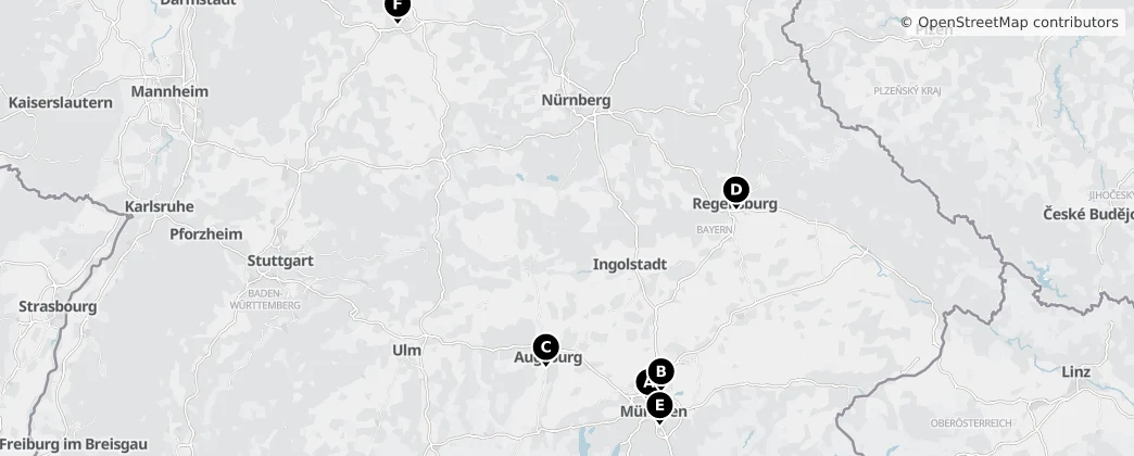 Map of Bayern