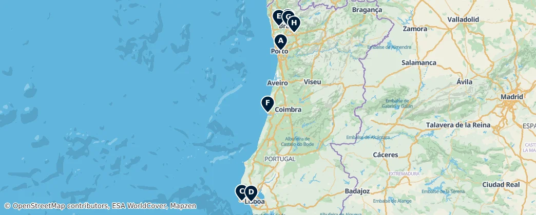 Map of Portugal