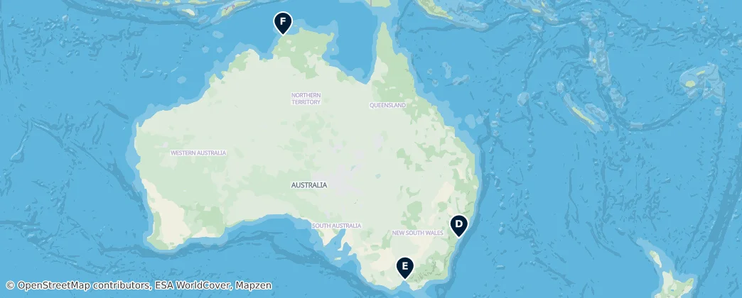 Map of Australien