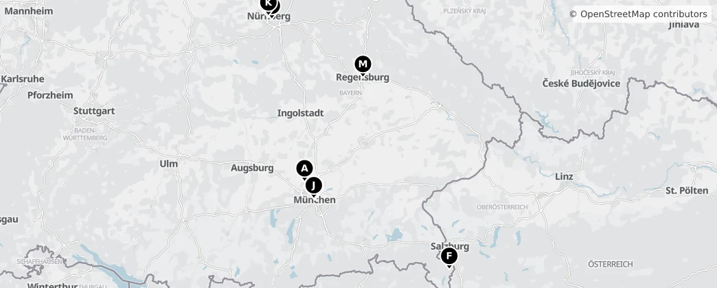 Map of Bayern