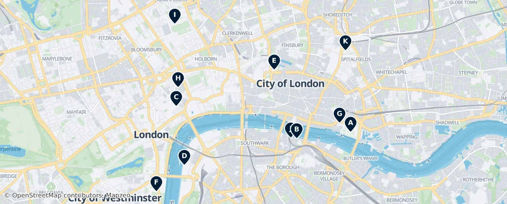 Map of City of London