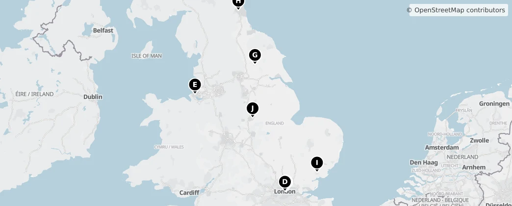 Map of England