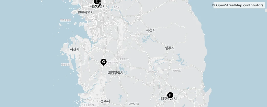Map of Südkorea