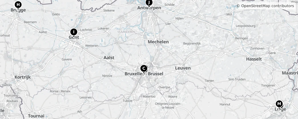 Map of Belgien