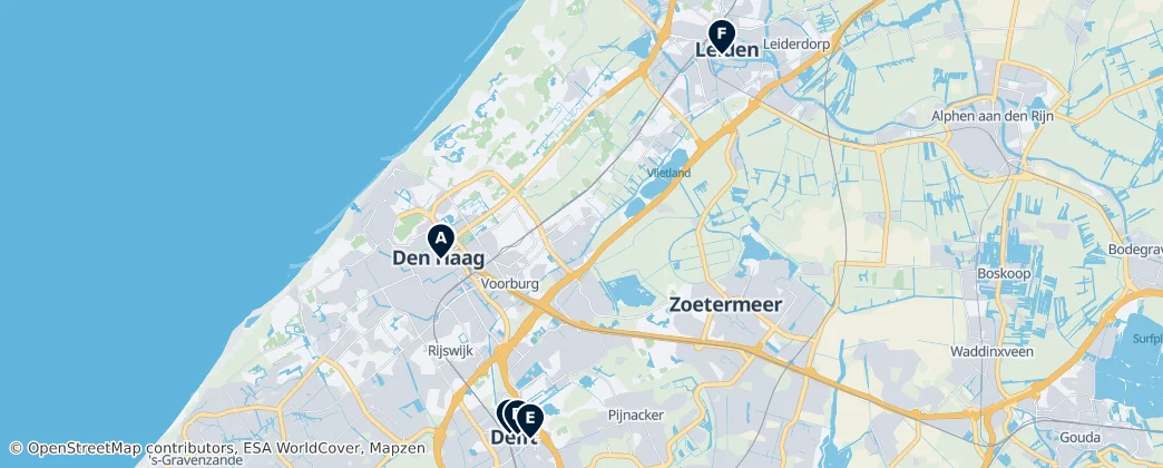 Map of Südholland