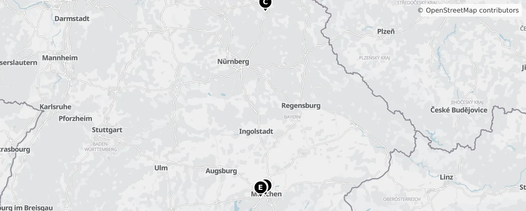 Map of Bayern